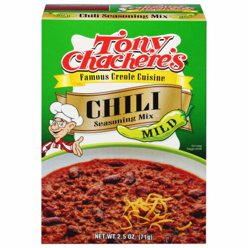 Tony Chachere s Famous Creole Cuisine Mild Chili Seasoning Mix 2 5 Oz 