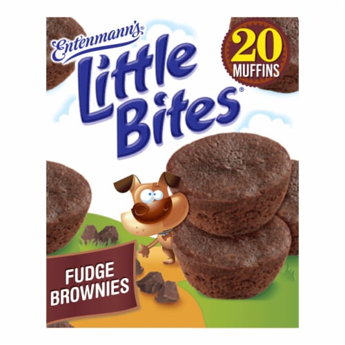 Entenmann's Little Bites Fudge Brownie Mini Muffins Pouches Perspective: front
