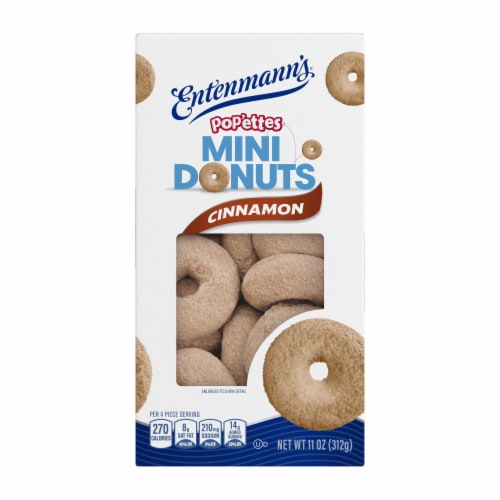 Entenmann's Pop'ettes Cinnamon Mini Donuts Perspective: front