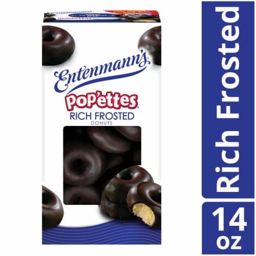 Entenmann's® Pop'ettes® Rich Frosted Chocolate Donuts Perspective: front