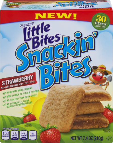 Entenmann's® Little Bites® Strawberry Snackin' Bites Perspective: front