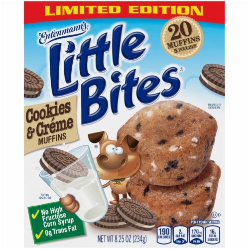 Entenmann's® Little Bites® Limited Edition Cookies & Creme Mini Muffins Perspective: front