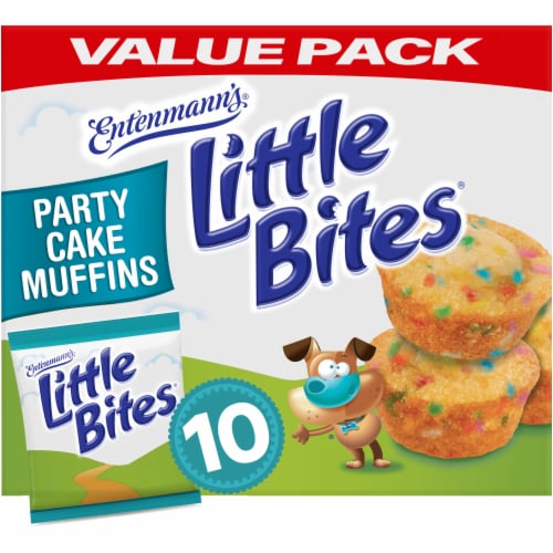 Entenmann's Little Bites Party Cake Mini Muffins Perspective: front