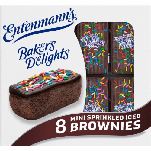 Entenmann's Baker's Delights Sprinkled Iced Mini Brownies Perspective: front