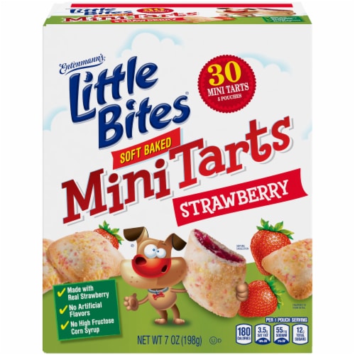 Entenmann's® Little Bites® Strawberry Soft Baked Mini Tarts Perspective: front