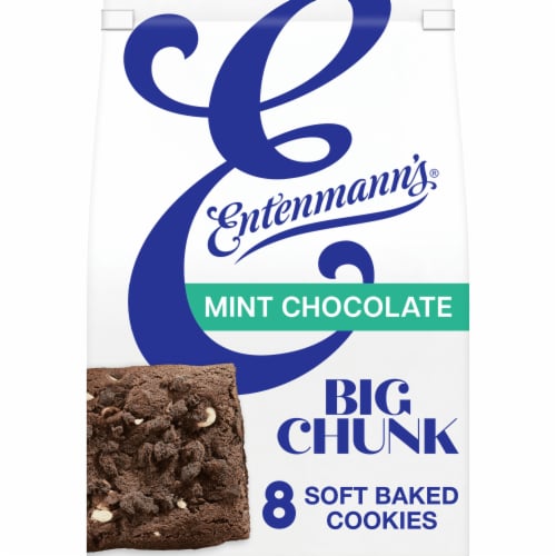 Entenmann's Big Chunk Mint Chocolate Soft Baked Cookies Perspective: front