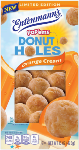 Entenmann's® Pop'ems® Orange Cream Donut Holes Perspective: front