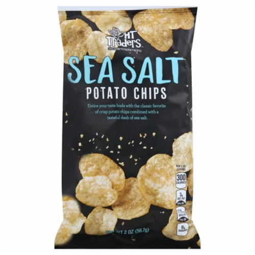Harris Teeter Traders™ Sea Salt Potato Chips Perspective: front