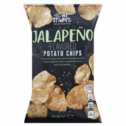 Harris Teeter Traders™ Jalapeno Potato Chips Perspective: front