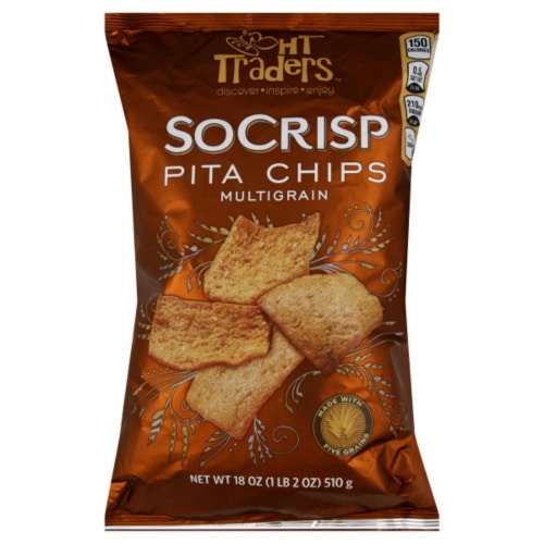 HT Traders™ Socrisp Multigrain Pita Chips Perspective: front