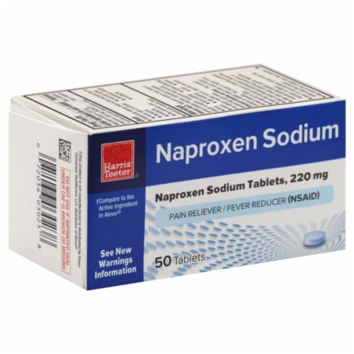 Harris Teeter® Naproxen Sodium 220mg Pain Reliever Tablets Perspective: front