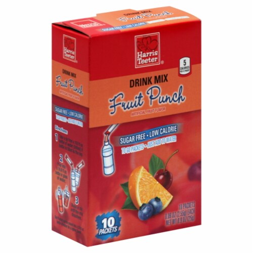 Harris Teeter® Fruit Punch Single Serve Powdered Drink Mix Perspective: front