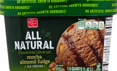 Harris Teeter™ All Natural Mocha Almond Fudge Ice Cream Perspective: front