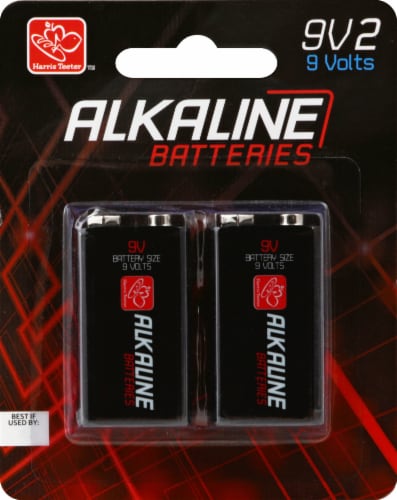 Harris Teeter Alkaline 9V Batteries - 2 Pack Perspective: front