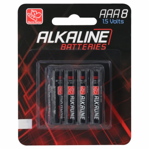 Harris Teeter Alkaline AAA  Batteries - 8 Pack Perspective: front