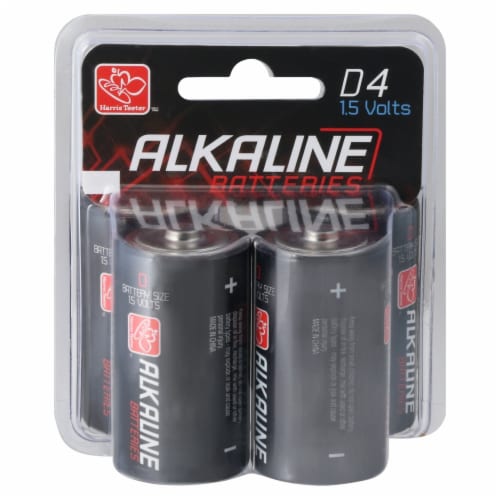 Harris Teeter Alkaline D Batteries - 4 Pack Perspective: front