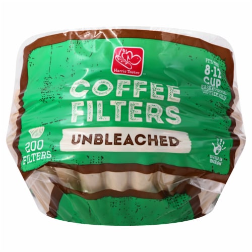 Harris Teeter™ 12 Cup Unbleached Basket-Style Coffee Filters Perspective: front