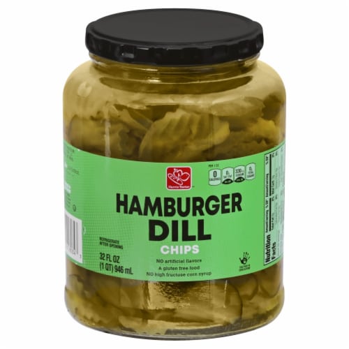 Harris Teeter™ Hamburger Dill Pickle Chips Perspective: front