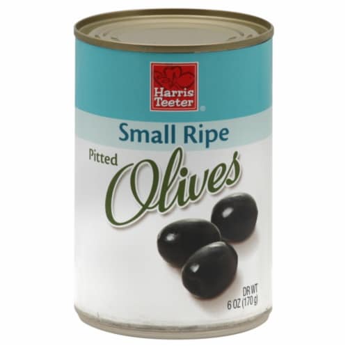 Harris Teeter™ Small Pitted Black Olives Perspective: front