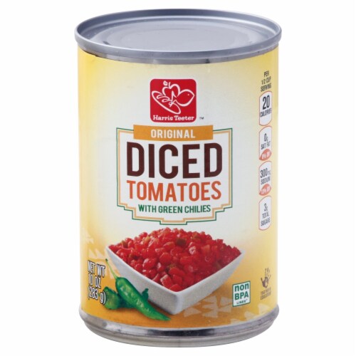 Harris Teeter™ Original Diced Tomatoes with Green Chilies Perspective: front
