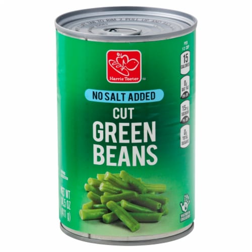 Harris Teeter™ No Salt Added Cut Green Beans Perspective: front