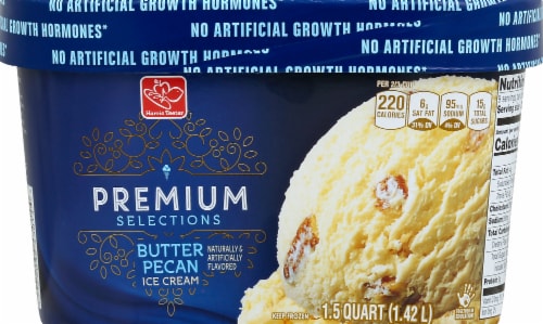 Harris Teeter Premium Selections Butter Pecan Ice Cream Perspective: front