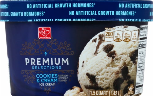 Harris Teeter Premium Selections Cookies & Cream Ice Cream Perspective: front