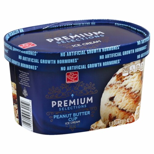 Harris Teeter Premium Selections Peanut Butter Cup Ice Cream Perspective: front