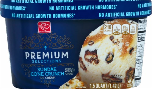 Harris Teeter™ Premium Selections Sundae Cone Crunch Ice Cream Perspective: front