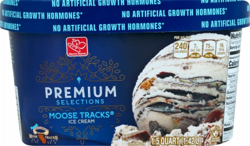 Harris Teeter Premium Selections Moose Tracks Ice Cream Perspective: front