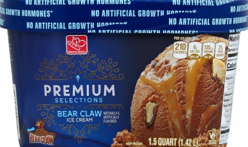 Harris Teeter Premium Selections Bear Claw Ice Cream Perspective: front