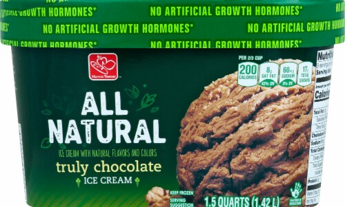 Harris Teeter All Natural Truly Chocolate Ice Cream Perspective: front