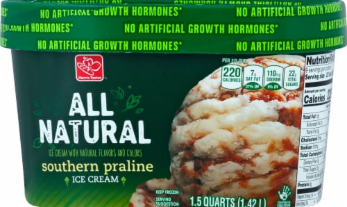 Harris Teeter All Natural Southern Praline Ice Cream Perspective: front