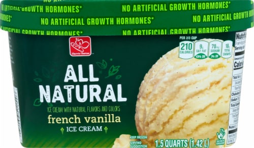 Harris Teeter All Natural French Vanilla Ice Cream Perspective: front