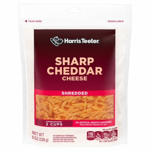 Harris Teeter Shredded Sharp Cheddar Cheese Perspective: front
