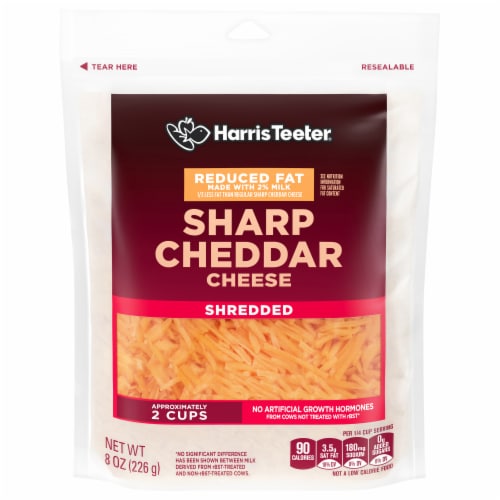 Harris Teeter™ 2% Milk Reduced Fat Sharp Cheddar Shredded Cheese Perspective: front