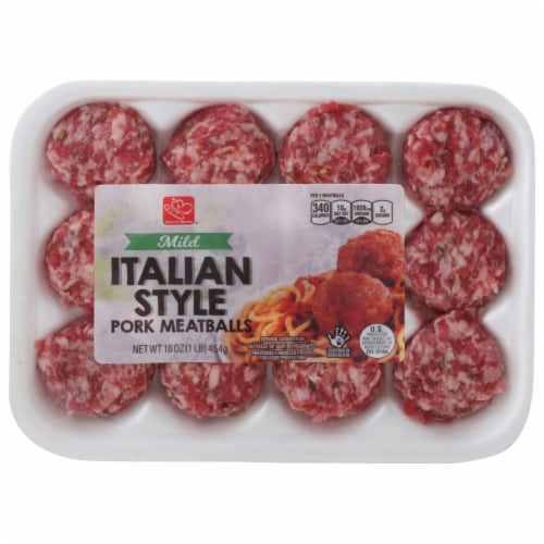 Harris Teeter® Mild Italian Pork Meatballs Perspective: front
