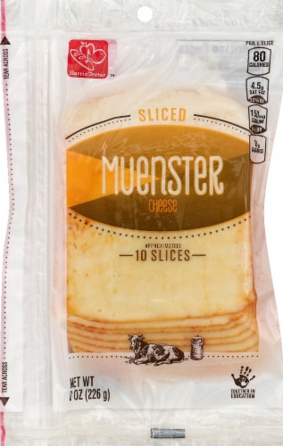 Harris Teeter™ Muenster Sliced Cheese - 8 Ounces Perspective: front