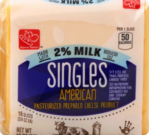 Harris Teeter™ 2% Milk American Cheese Singles Perspective: front