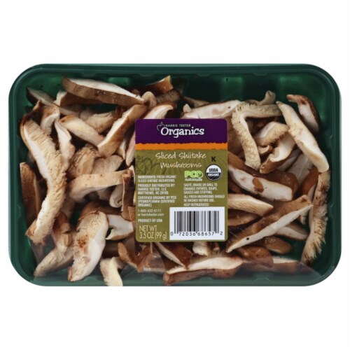 Harris Teeter Organics Sliced Shiitake Mushrooms Perspective: front