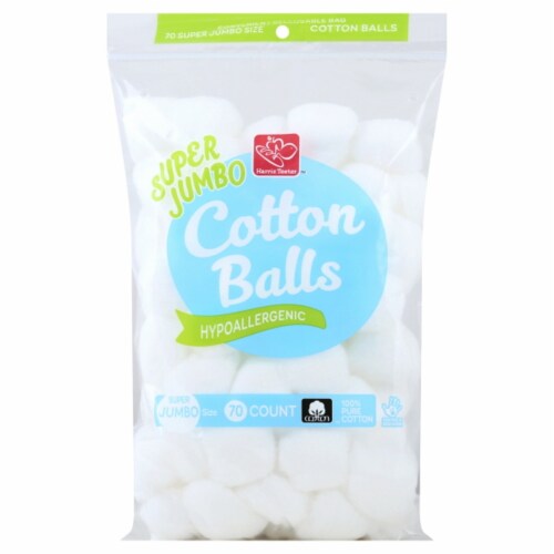Harris Teeter™ Super Jumbo Hypoallergenic Cotton Balls Perspective: front