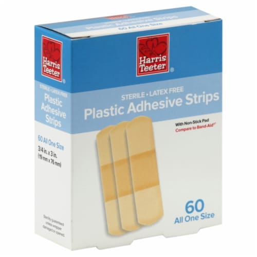 Harris Teeter® Plastic One Size Adhesive Strips, 60 ct - Harris Teeter