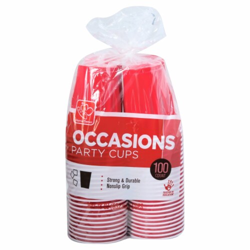 Hefty Disposable Party Cups, Assorted Colors,16 oz, 100 Count