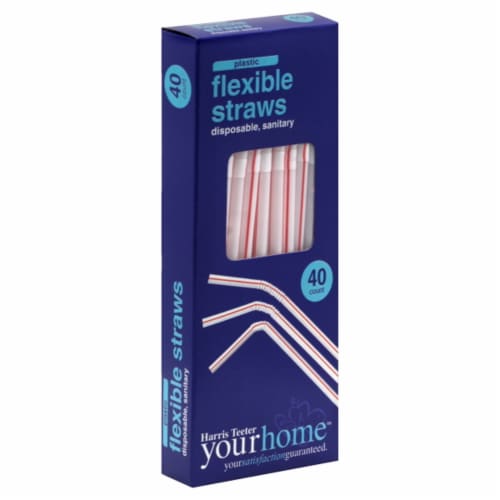 Harris Teeter™ Flexible Plastic Straws Perspective: front