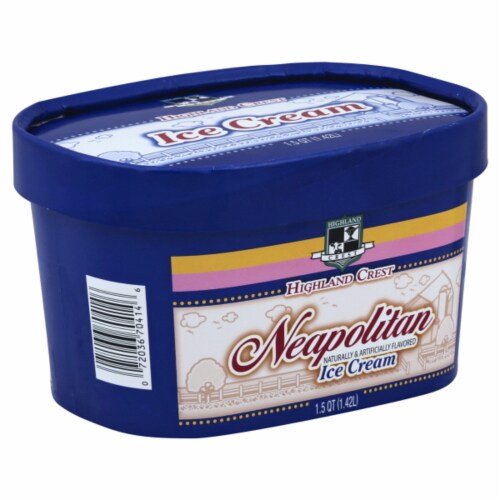 Highland Crest Neapolitan Ice Cream Perspective: front