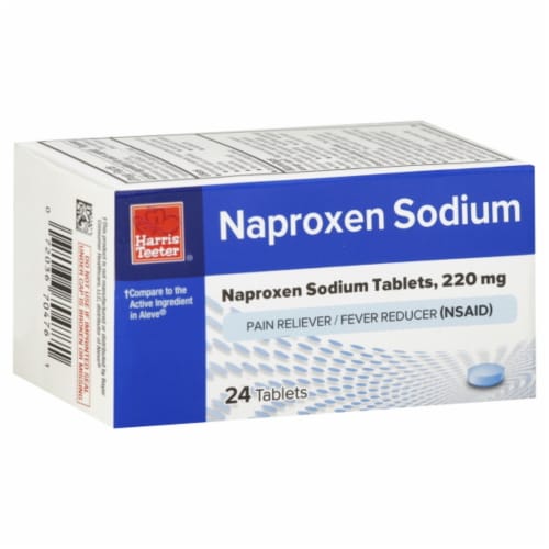 Harris Teeter® Naproxen Sodium 220mg Pain Reliever Tablets Perspective: front