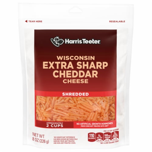 Harris Teeter™ Extra Sharp Shredded Chedder Cheese Perspective: front