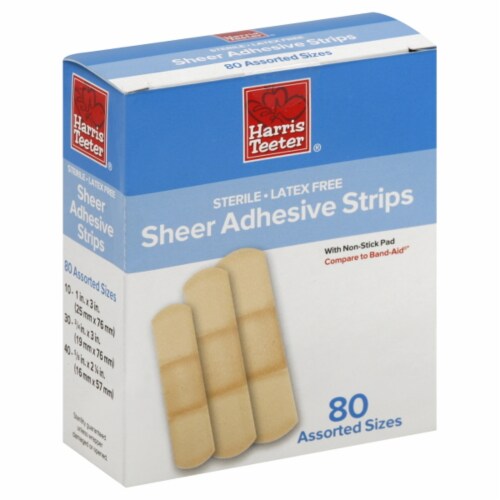 Harris Teeter® Sterile Latex Free Sheer Adhesive Strips Perspective: front