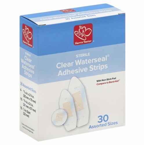 Harris Teeter® Waterseal® Clear Adhesive Cut And Abrasion Strips Perspective: front