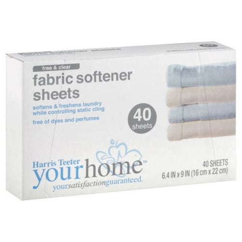 Harris Teeter Your Home™ Free & Clear Fabric Softener Laundy Sheets Perspective: front